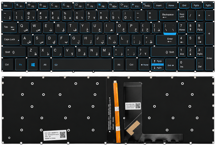 Lenovo Laptop Keyboard for Lenovo ideapad L340-15 L340-17 L340-17IRH L340-15IRH 5000-15 520-15 320S-15 Game Laptop with Blue US Layout with Backlit