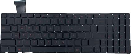 ASUS Laptop keyboard US Layout with backlight for Asus G551 GL551 GL551J GL552 ROG GL752 GL752V G771 ZX50 Red Letter