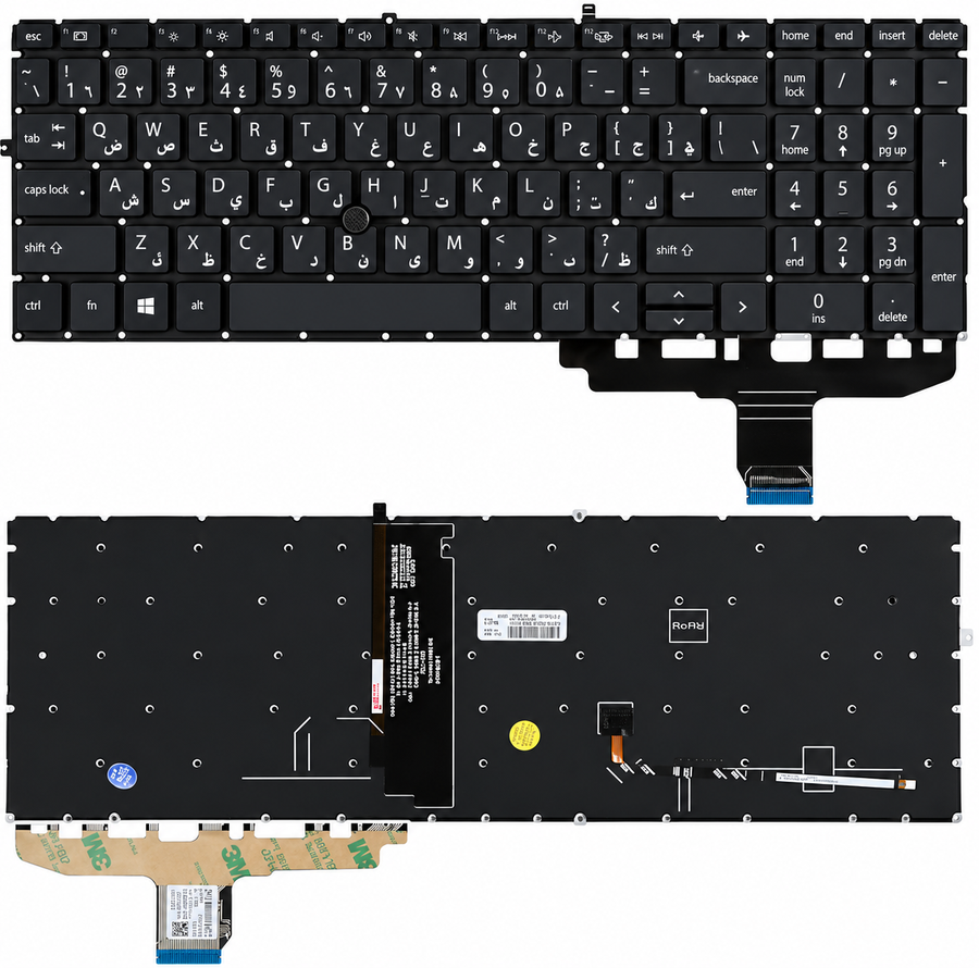 Hp laptop keyboard 850G8-G7/ Zbook firefly g7/8 backlit with pointer