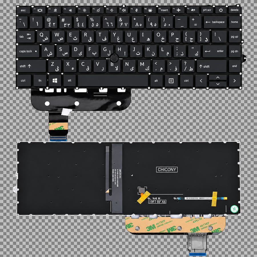 HP laptop Keyboard for HP EliteBook 840 G7 840 G8 & EliteBook 845 G7 845 G8, EliteBook 745 G7 745 G8, ZBook Firefly 14 G7 G8 Series Laptop, EliteBook 840 G7 G8 Keyboard with Backlit US Layout
