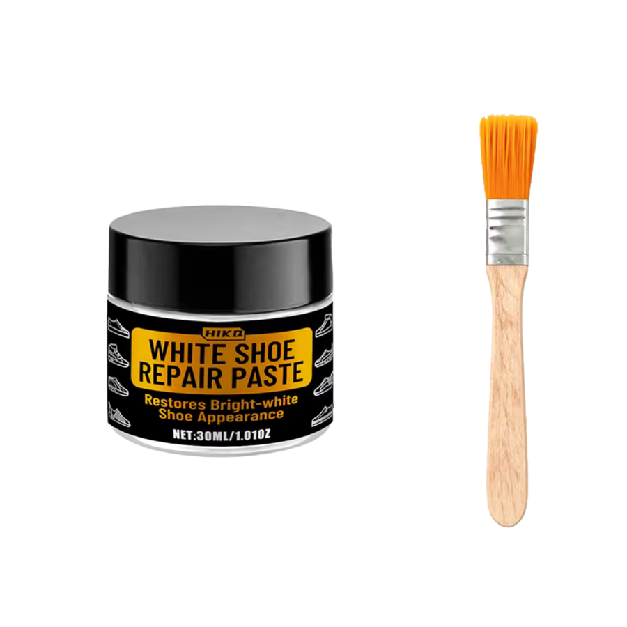 White Shoe Color Repair Paste 30 ml with Free Brush