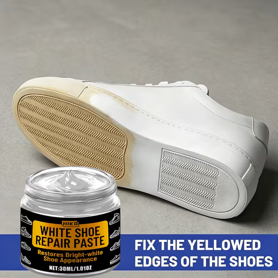 White Shoe Color Repair Paste 30 ml with Free Brush