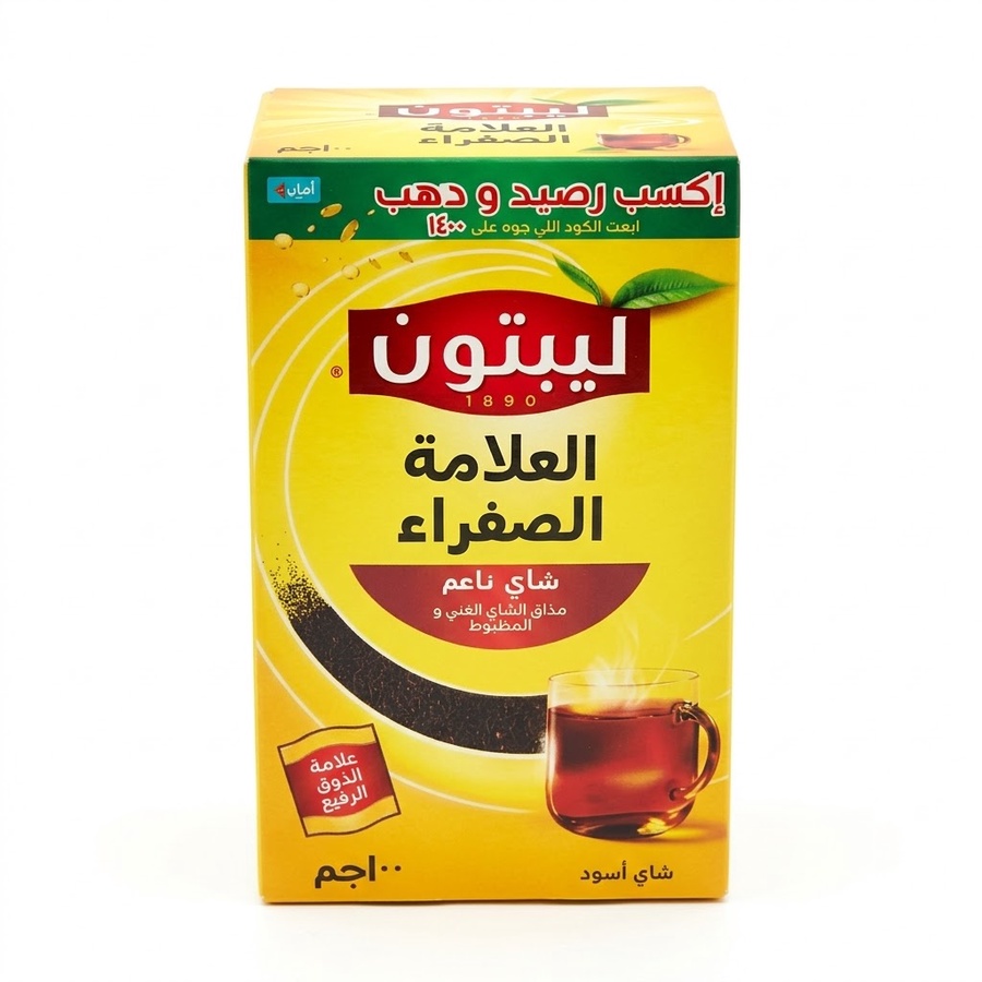 ليبتون شاي اسود العلامة الصفراء-100 جم