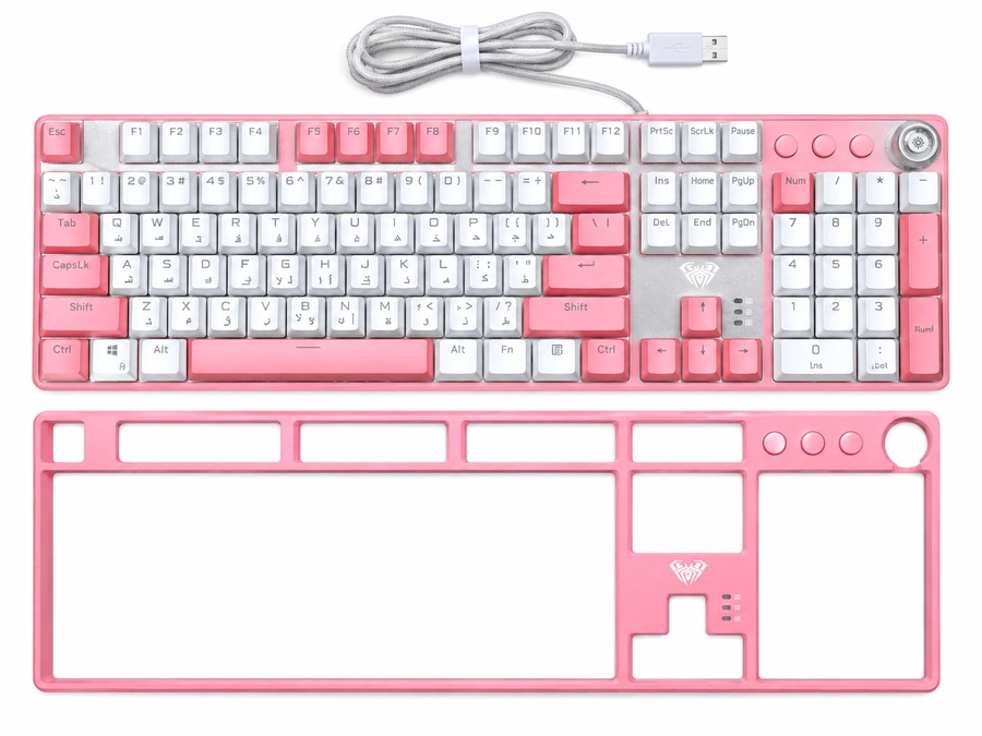 AULA F- 2058 Mechanical Gaming Keyboard with Removable Magnetic Wrist Rest