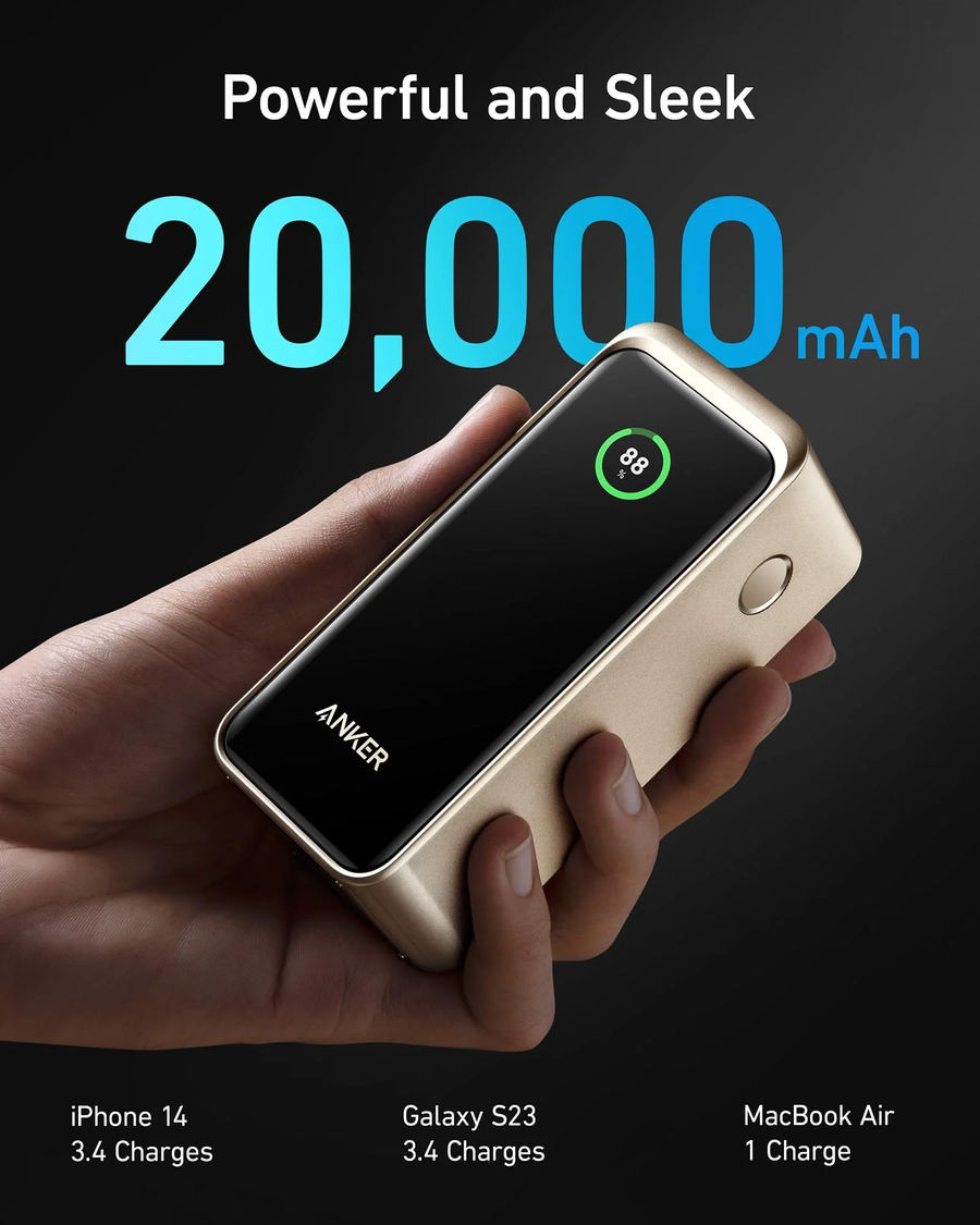 باور بانك انكر برايم باور بانك 20,000 ملي امبير ، 200 واط ، ذهبي | A13360B1