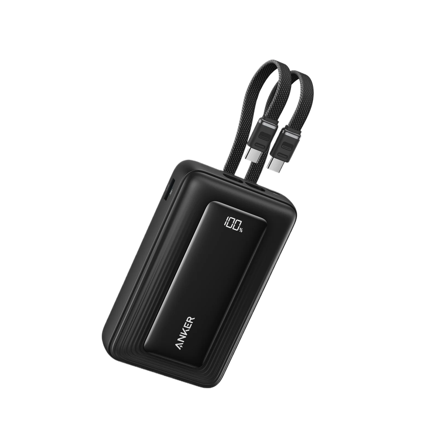 أنكر باور بانك Zolo سعه 20000 مللي أمبير بقوة 45 وات مع كابلي USB-C مدمجين - A110MH22 