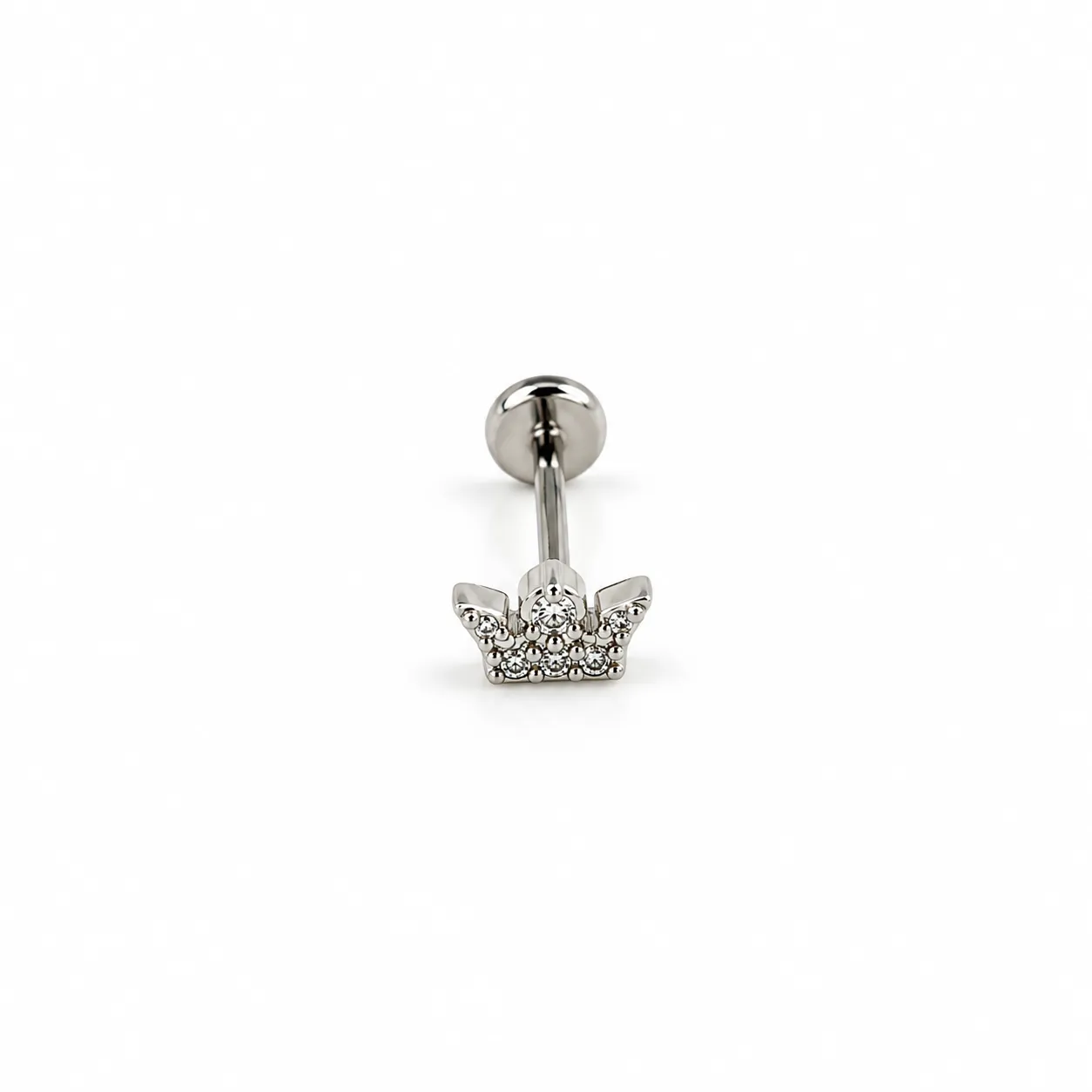 Silver Crown Dots -Flatback