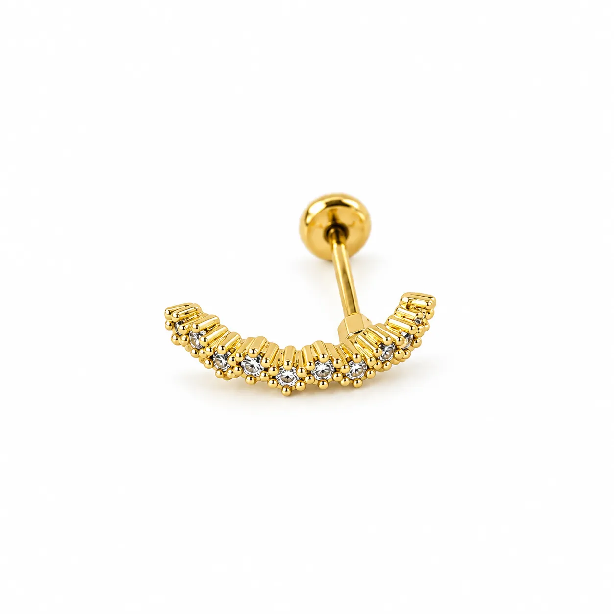 Curved Gold Beam-flat back