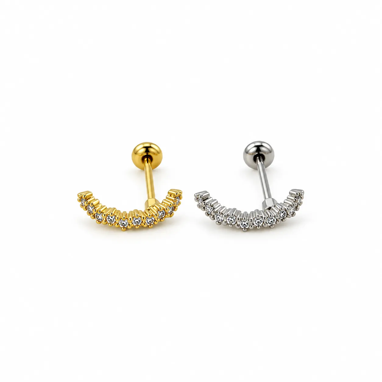Curved Gold Beam-flat back