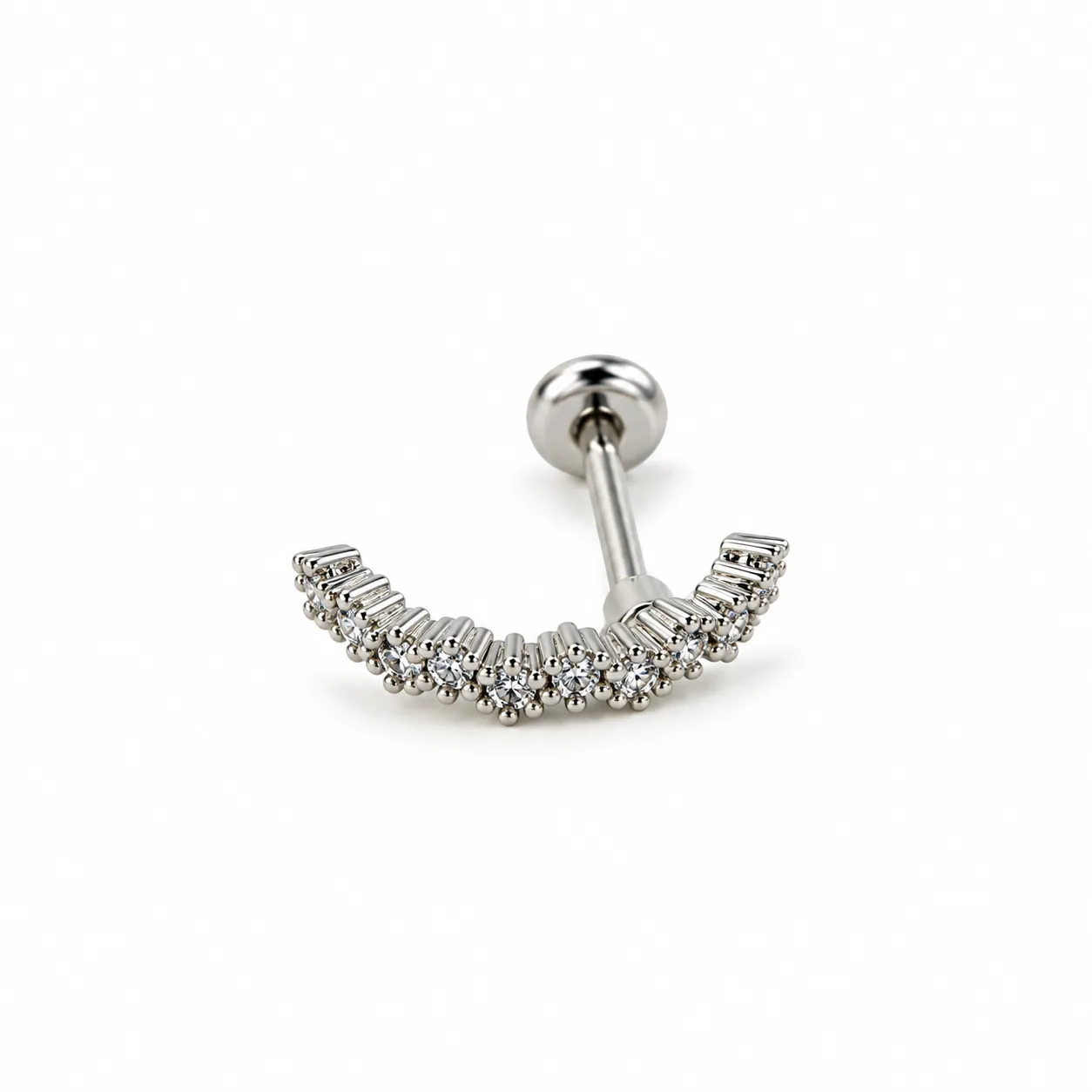 Curved Silver Beam-flat back