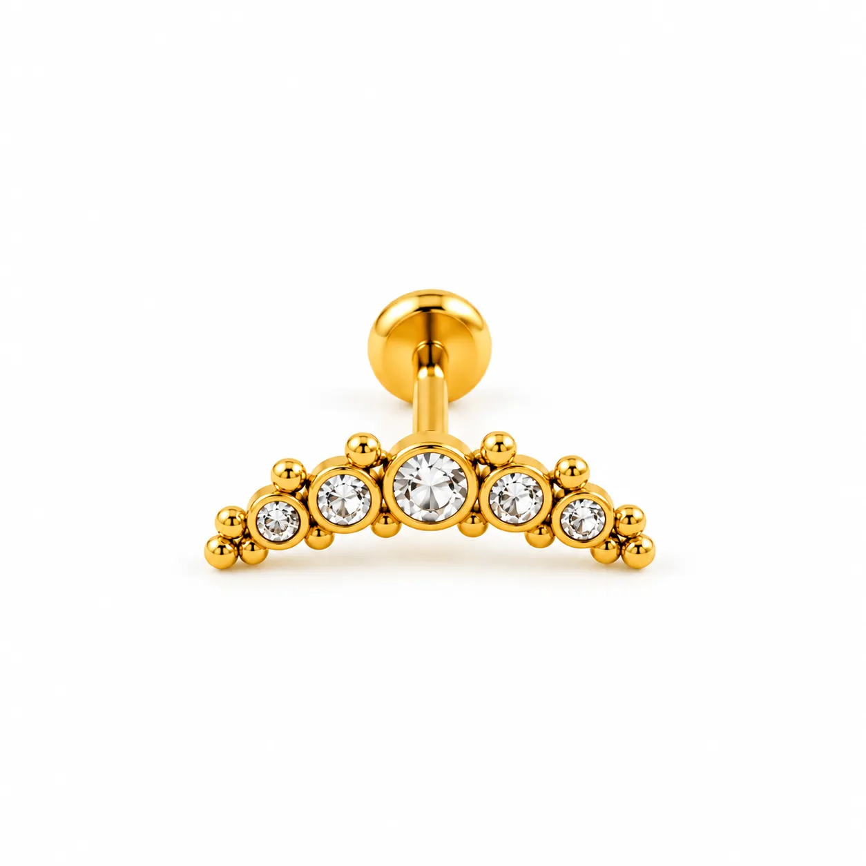 Gold Royal Arc-Flat back