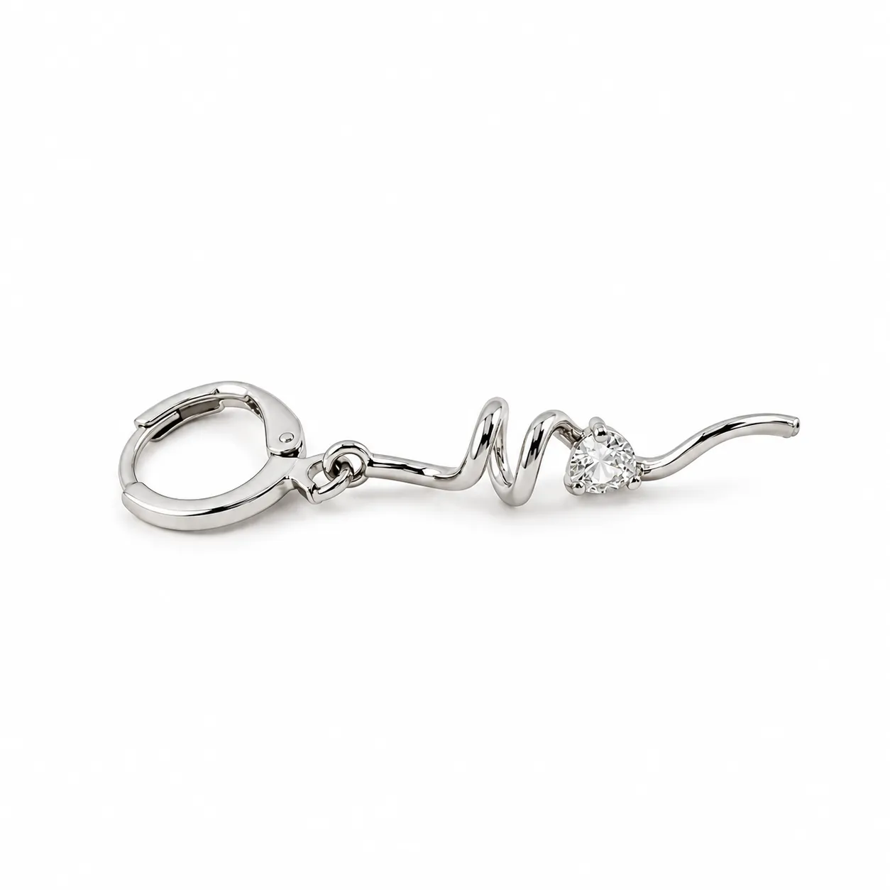 Spiral Drop Zircon Dangle