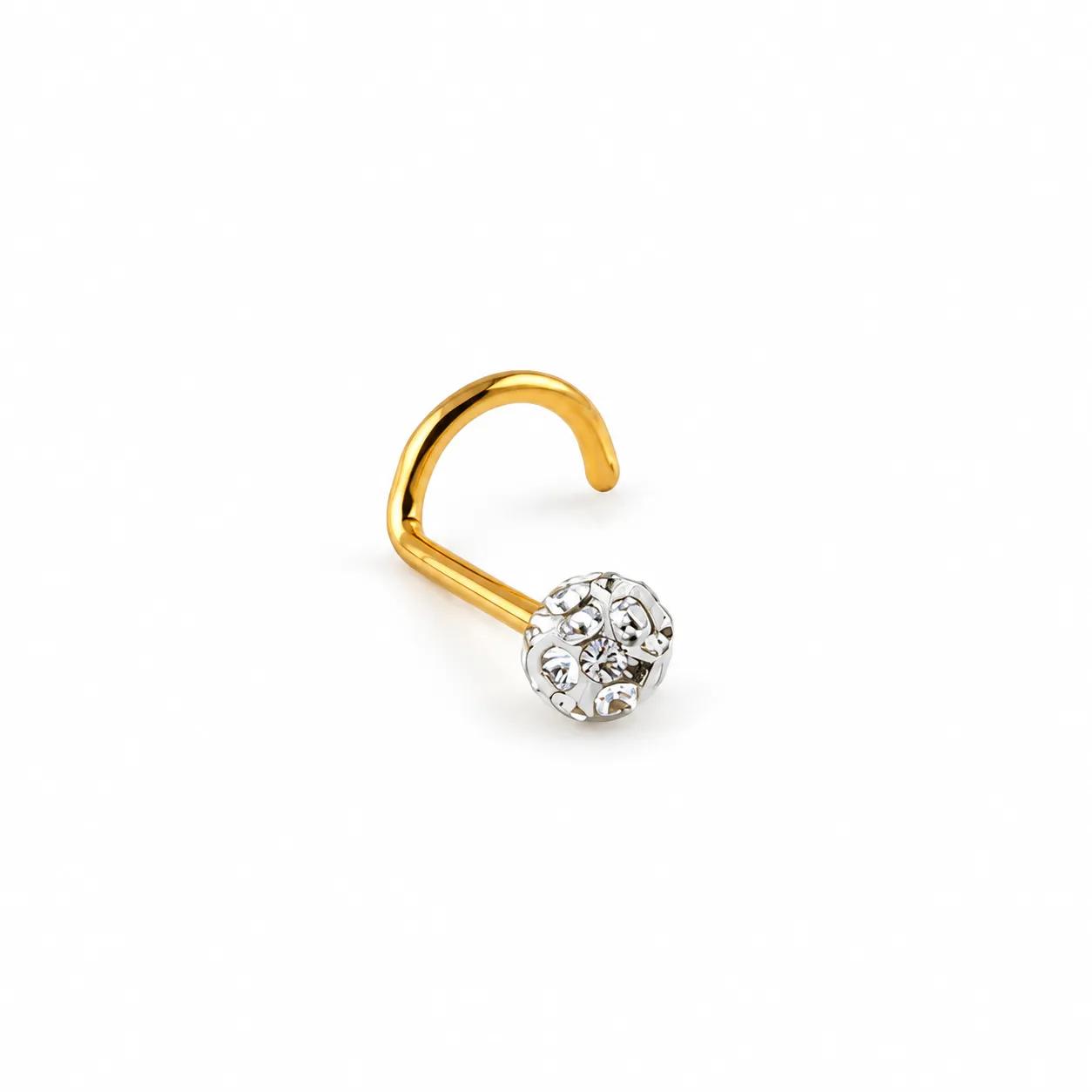 U-Shape crystal stones-Gold