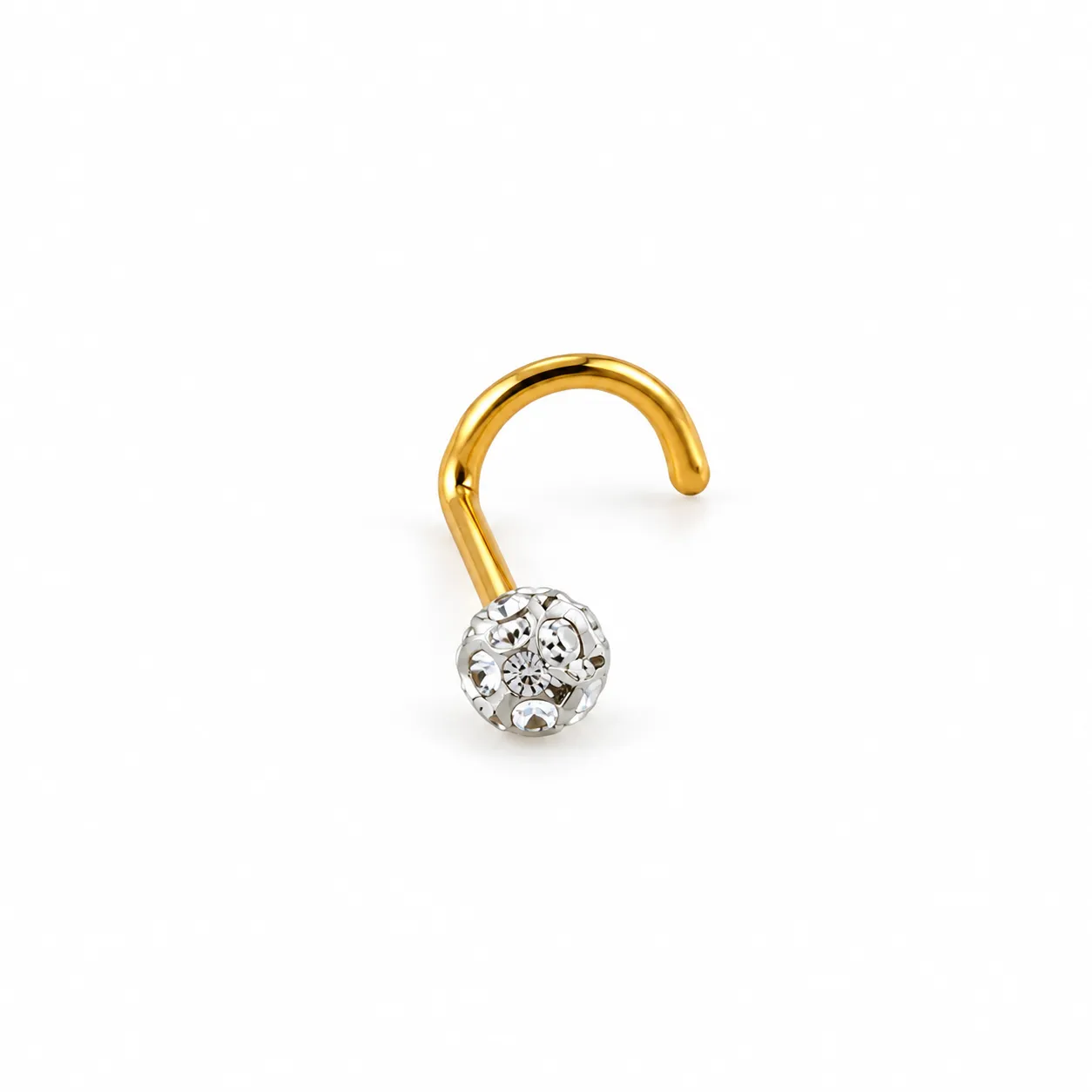 U-Shape crystal stones-Gold