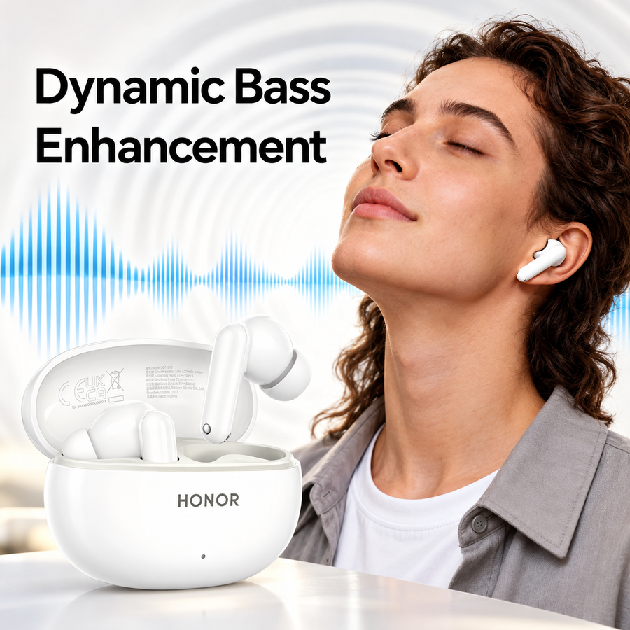 سماعات HONOR Earbuds X10 Lite بعزل ضوضاء ANC حتى 42dB وبطارية 45 ساعة