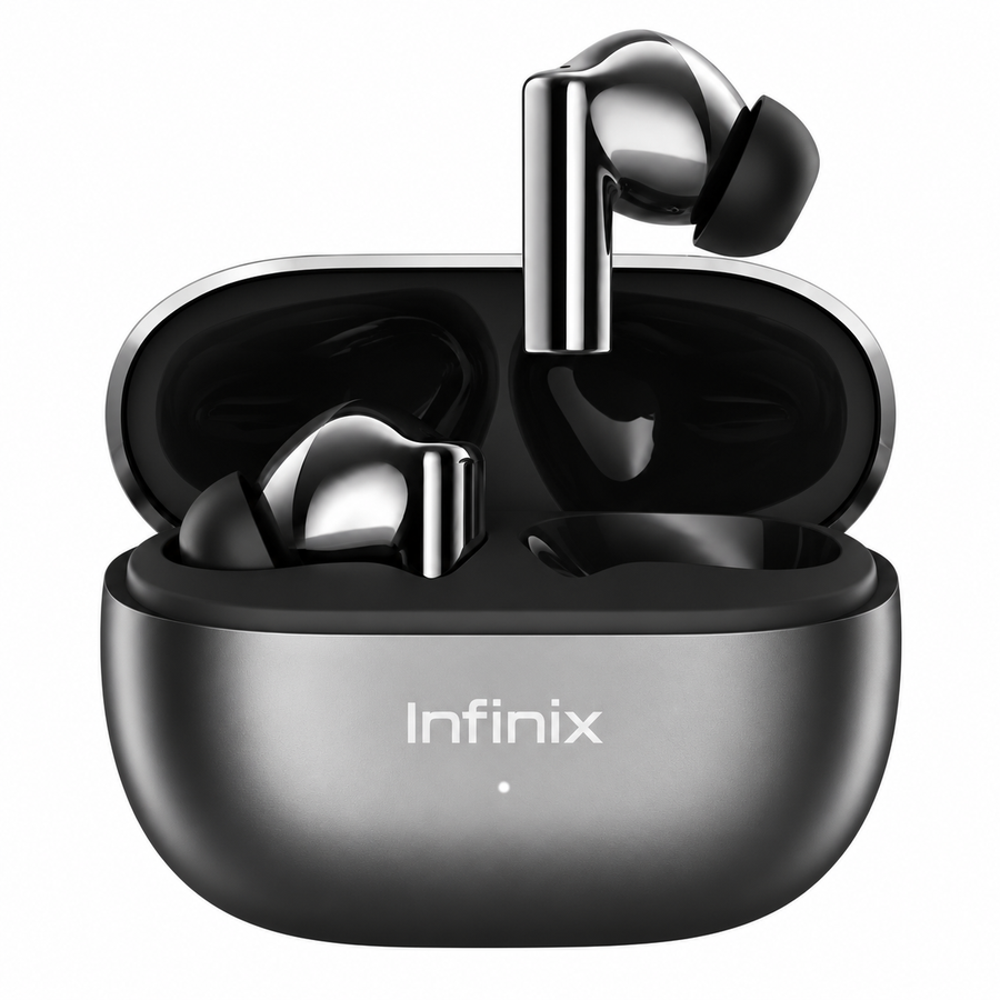 سماعات Infinix XBuds N5 XE38 بعزل ضوضاء ANC حتى 45dB وبطارية 40 ساعة  - ضمان 12 شهر