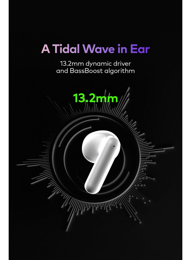 سماعات itel BudsAir 5i IEW-51 ببطارية 32 ساعة وDriver ‏13.2mm - ضمان 12 شهر