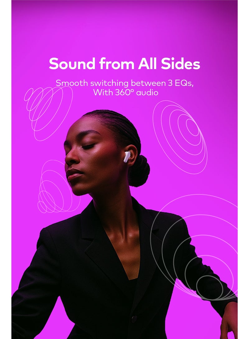 سماعات itel BudsAir 5i IEW-51 ببطارية 32 ساعة وDriver ‏13.2mm - ضمان 12 شهر