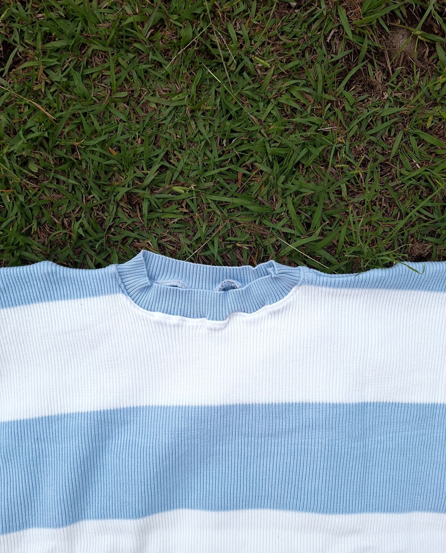Broad-Stripe Luxury Soft-Knit Pullover