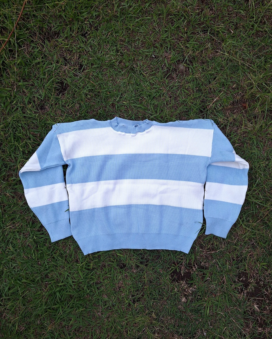 Broad-Stripe Luxury Soft-Knit Pullover