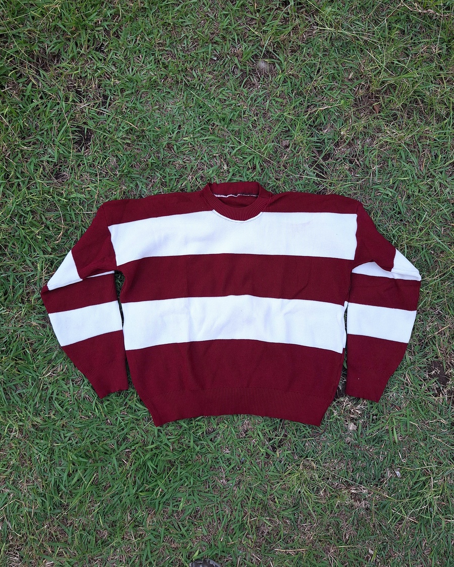 Broad-Stripe Luxury Soft-Knit Pullover