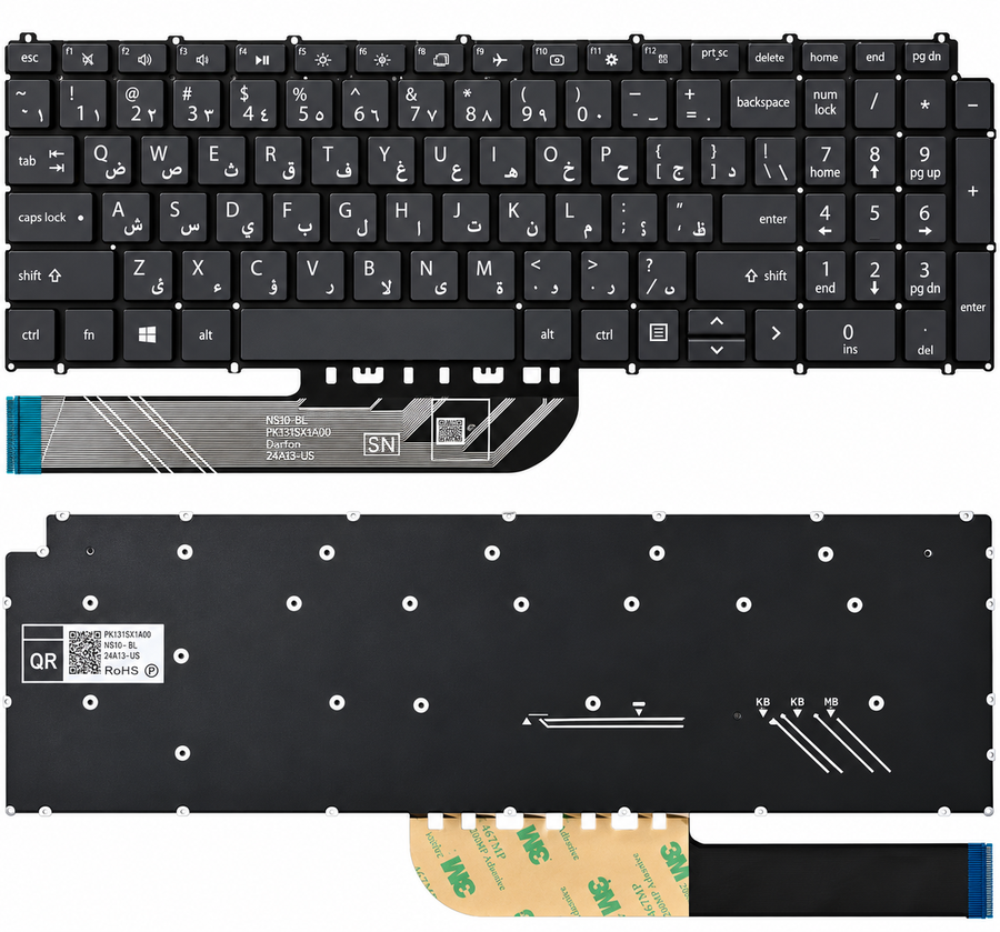  Keyboard Compatible with Dell Inspiron 15 5501 5502 5508 5584 5590 5593 5594 5598.Inspiron 15 3501 3502 3505.Inspiron 15 7000 7590 7591 7791 Latitude 3510 US Layout No Backlit