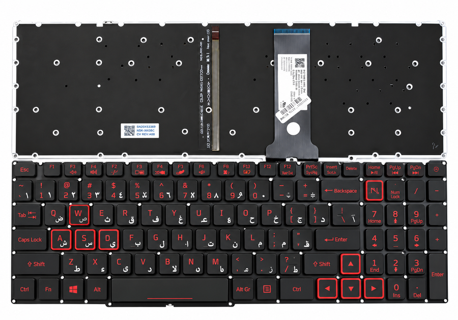ACER laptop keyboard for Acer Nitro 5 AN515-54 AN515-43 AN517-51 AN715-51 AN515-54-51M5 AN515-54-55YM AN515-54-71FT US Layout with Backlight