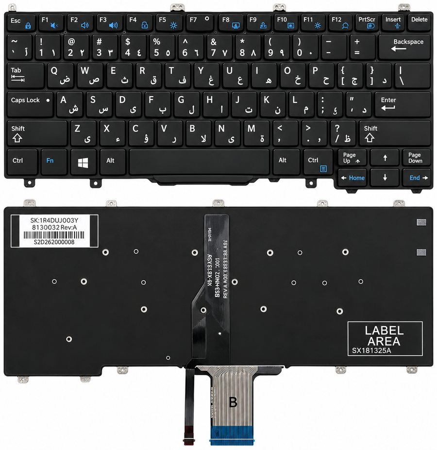 DELL Laptop Keyboard for DELL Latitude 7350 5290 E5250 5270 E7270 E7250 7270 US Layout Backlit