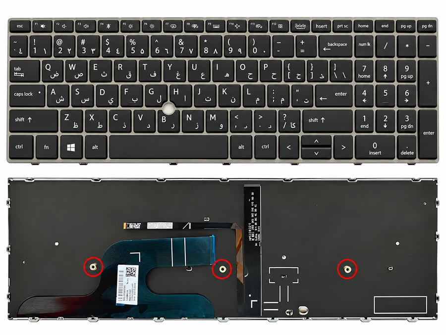 HP Keyboard for HP ZBOOK Fury 15 G7 G8 L12764-001 L97968-001 M17095-001 L97967-001 M17094-001 9Z.NHNBC.001 NSK-X00BC PK132WW1B00 LK132WW1A00 NSK-X01BC US Layout