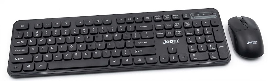JEDEL WS751 Wireless Keyboard and Mouse Combo – Black/Red