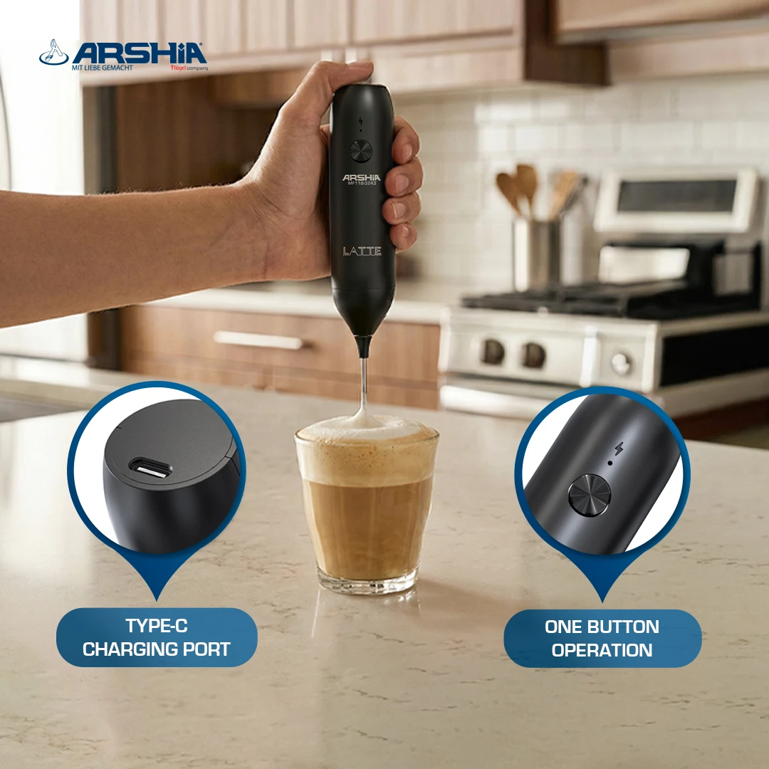 Arshia Rechargeable Milk Frother AND HAND MIXER
