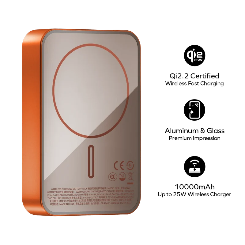 MOMAX 1-Power Q.Pass² 10000mAh Qi2 25W Magnetic Power Bank