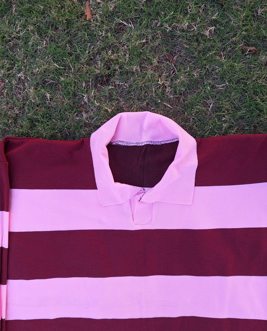 Color-Block Varsity Striped Polo Pullover