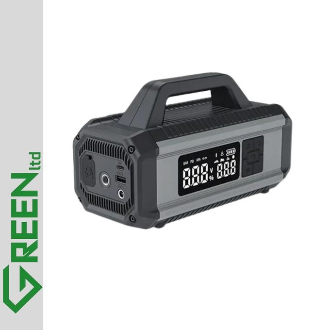 Green جهاز تشغيل بطارية السيارة ومنفاخ هواء في جهاز واحد