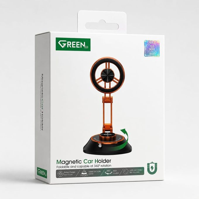 Green حامل سيارة مغناطيسي قابل للطي ودوران 360 درجة جرين (موديل GE-N010)