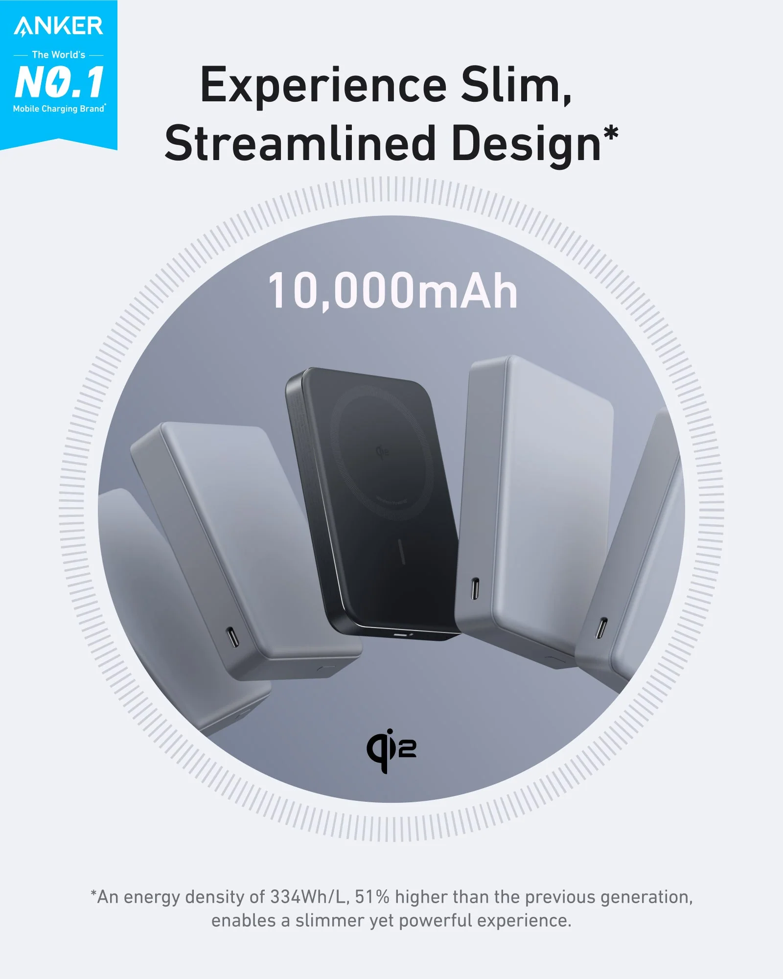Anker MagGo Power Bank 10K Slim Magnetic Wireless Charger
