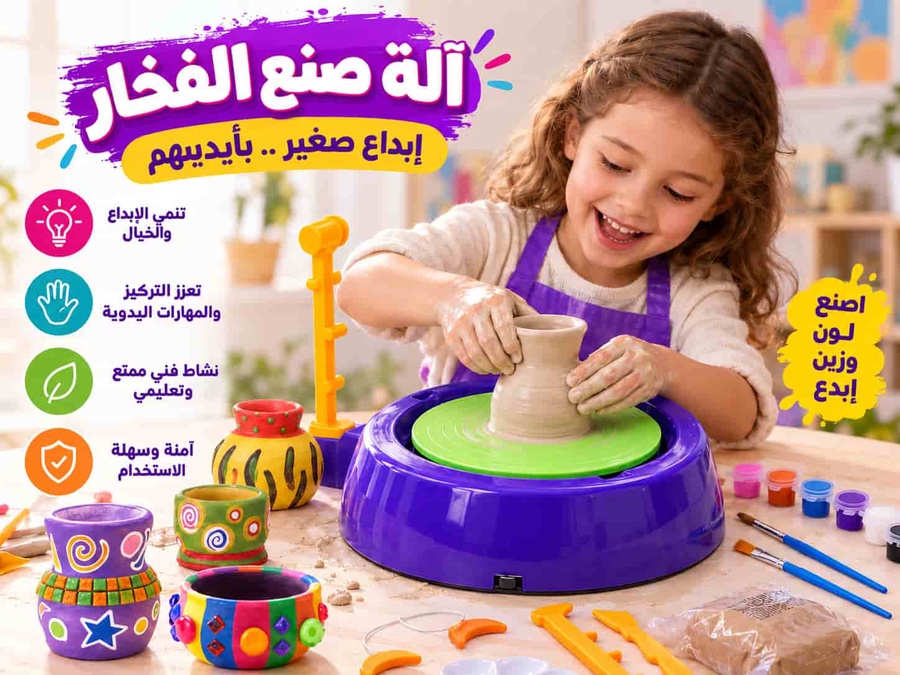 تجربة استخدام آلة صنع الفخار