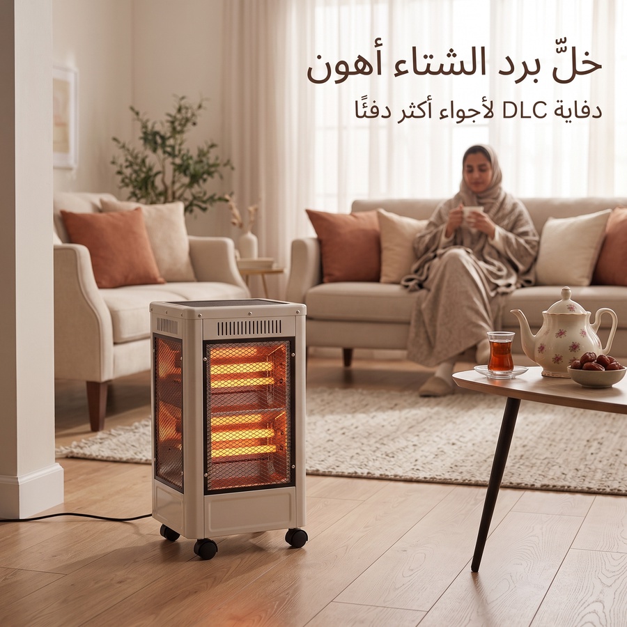 دفاية و سخان 5 اتجاهات لتوزيع الحرارة بشكل متساوٍ  بضمان عامين خصم 50% و شحن مجاني حتي نفاذ الكمية