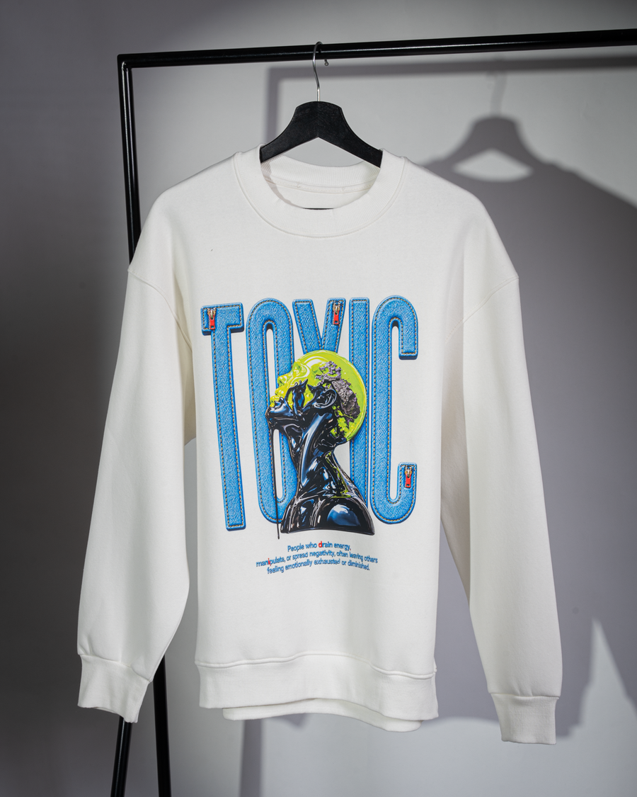سويت شيرت TOXIC Si17 أوفر سايز قطن 100% بضمان سنة
