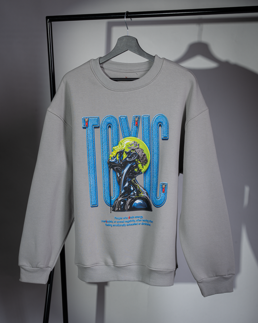 سويت شيرت TOXIC Si17 أوفر سايز قطن 100% بضمان سنة