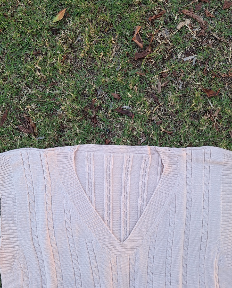 Cable-Knit Heritage V-Neck Sweater Vest