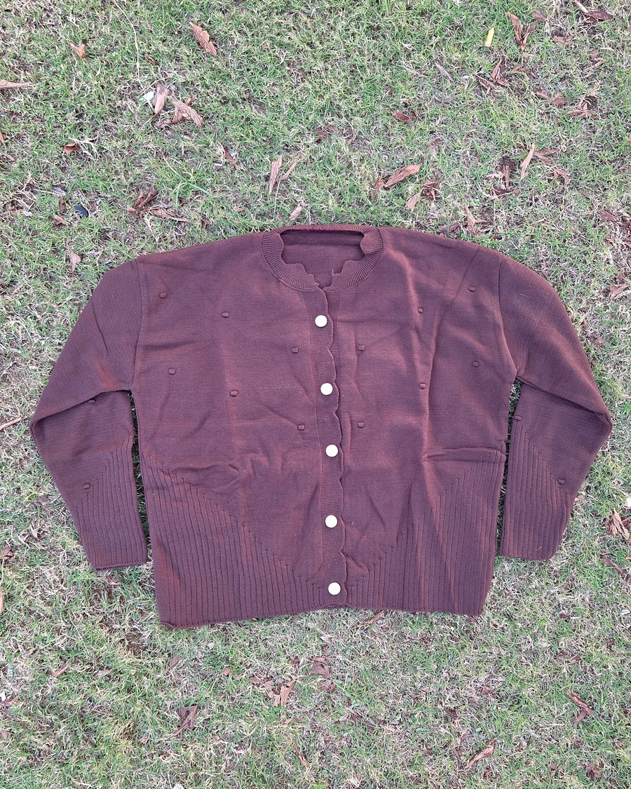 Classic Button-Up Soft-Knit Cardigan