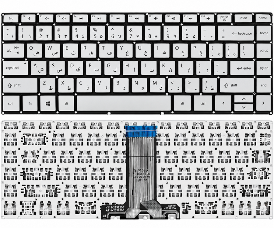 HP Laptop Keyboard for HP Pavilion X360 14-BA 14T-BA 14M-BA 14-BS Silver