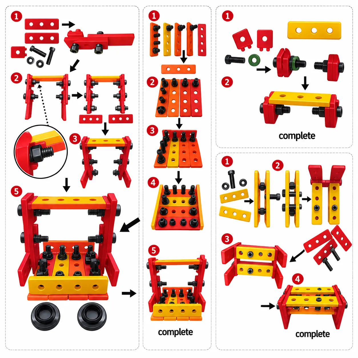 ورشة المهندس الصغير  79 قطعة | Little Engineer DIY Building Set 79 PCS