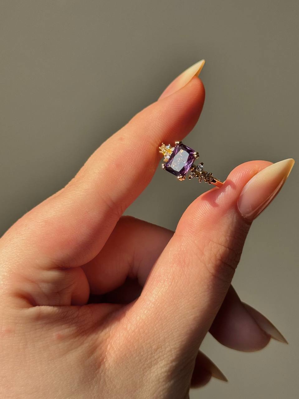 Purple Zircon Ring