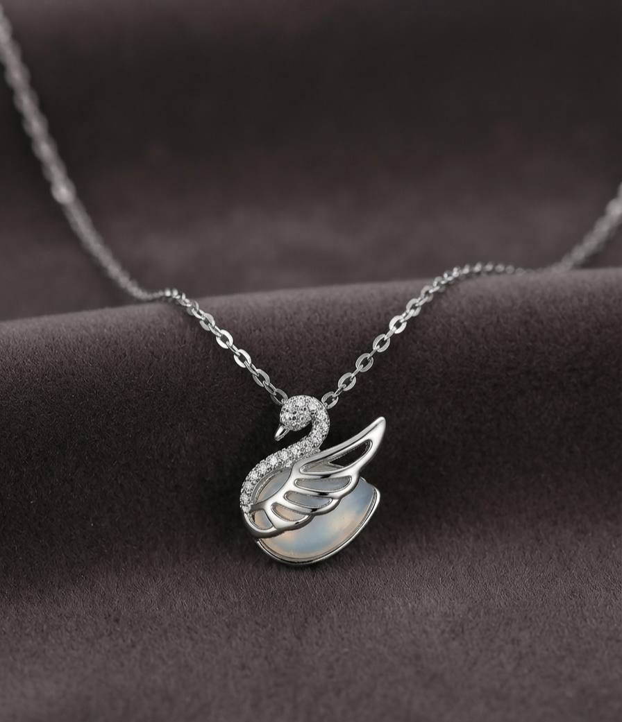 Crystal Swan Necklace