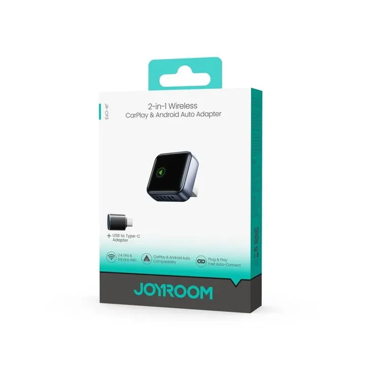 محول جوي روم JR-CP3 لاسلكي كاربلاي وأندرويد أوتو 2 في 1- Joyroom JR-CP3 2-in-1 Wireless CarPlay & Android Auto Adapter (ضمان 12 شهر) (ضمان 12 شهر