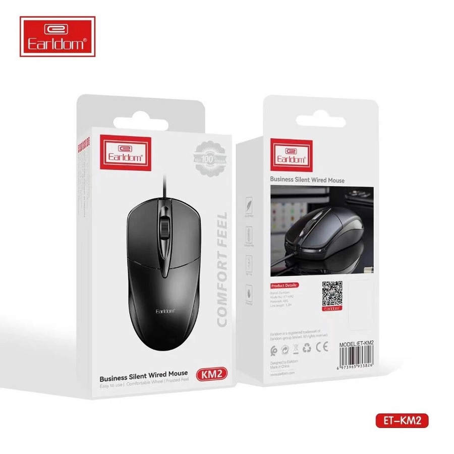 EARLDOM ET-KM2 Silent Wired Optical Mouse for Office