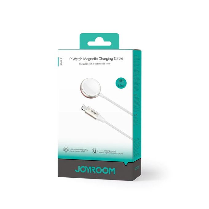 كابل شحن مغناطيسي لساعة آبل من جوي روم، 1.2 متر- joyroom s-iw011 ip watch magnetic charging cable 1.2 m (ضمان 12 شهر)
