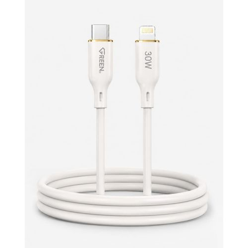 Green كابل شحن سريع جرين سيليكون Type-C إلى Lightning بقدرة 30 واط (موديل GE-C092)
